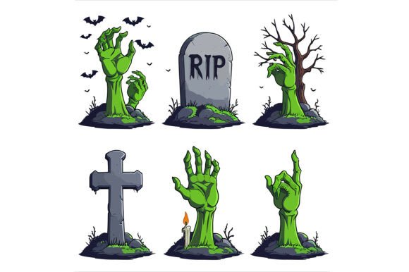 Bringing the Undead to Life: The Versatility of Spooky Zombie Hand Illustrations