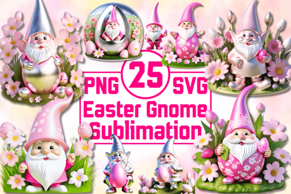 Easter Gnome Sublimation Bundle for Creative Projects
