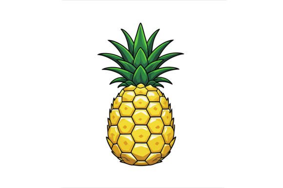 Fresh and Juicy Pineapple Vector Art for Creative Design Projects