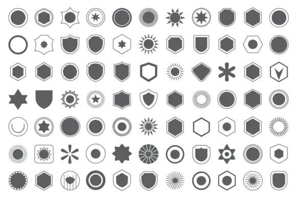 Geometric and Shield Shaped Icons Bundle: A Modern Toolkit for Visual Design