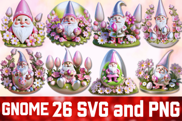 Gnome SVG Easter Bundle for Sublimation Projects