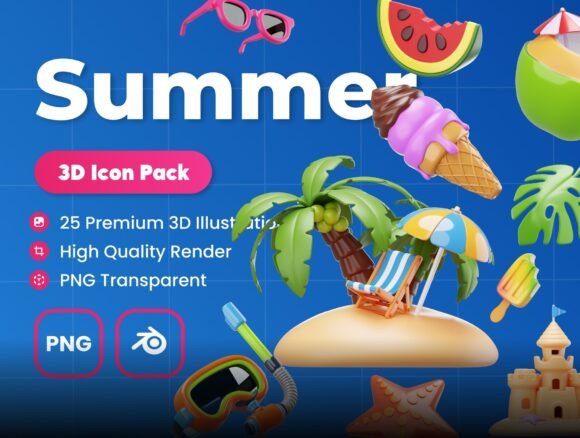 How Summer 3D Illustrations Are Revolutionizing Modern Design Workflows