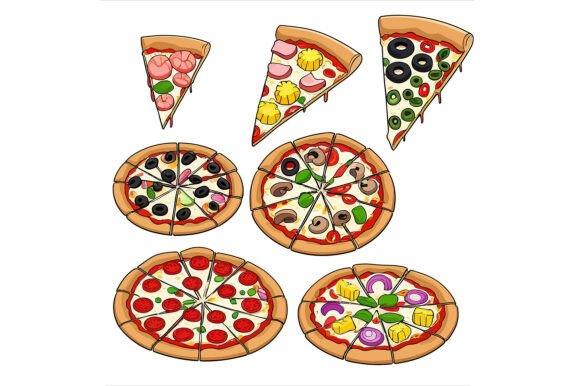 Unlocking Culinary Creativity with Vector Art of Various Pizza Slices