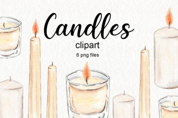 Watercolor Candles Clipart PNG: A Versatile Design Resource for Creative Projects