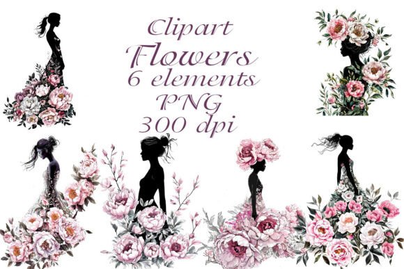 Watercolor Clipart Flowers PNG: Enhancing Creative Projects with Versatile Design Elements