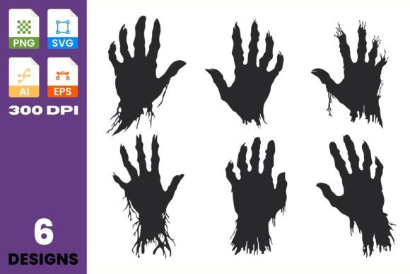 Zombie Hand Silhouette Bundle: Creative Uses for Halloween and Beyond